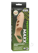 Performance Maxx Silicone Stud Dildo 7.5 Inch Vanilla packaging highlighting features and design