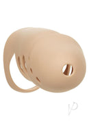 Performance Maxx Silicone Stud Dildo 7.5 Inch Vanilla showing smooth silicone texture and open tip design.