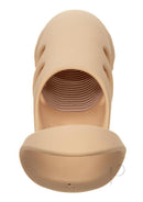 Performance Maxx Silicone Stud Dildo 7.5 Inch Vanilla top view of the smooth, hollow silicone design.
