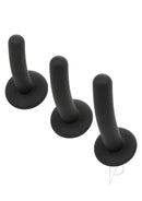 Onyxxx Silicone Curved Probe Set (3 Piece) Black featuring three curved silicone probes for customizable exploration.