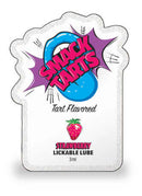 SMACK Tarts Strawberry Lube 3 ml packaging showcasing a tart flavored lickable lubricant for fun intimate moments.