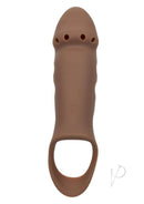 Performance Maxx 7.5 Inch Silicone Stud Dildo Caramel - lightweight, realistic silicone dildo with open tip design.