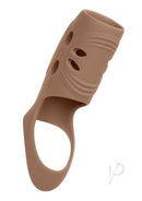 Performance Maxx Silicone Open-Ended Penis Sleeve Caramel in realistic design for enhanced intimacy.
