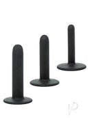 Onyxxx Peg and Play Silicone Pegging Kit (3 Piece) Black - three interchangeable silicone probes in black.
