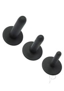 Onyxxx Peg and Play Silicone Pegging Kit (3 Piece) Black includes three interchangeable silicone probes.