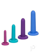 Dilators Silicone Intermediate Set 4 Piece Assorted in various colors for gentle exploration and gradual dilation.