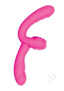 Desire Two-Piece Dual Rechargeable Silicone Vibrator Pink for versatile pleasure and customizable stimulation.
