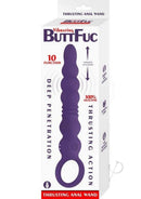 Vibrating ButtFuc Thrusting Silicone Anal Wand Purple with 10 functions for deep penetration and thrusting action.