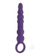Vibrating ButtFuc Thrusting Silicone Anal Wand Purple showcasing its sleek design and intuitive controls.