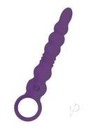 Vibrating ButtFuc Thrusting Silicone Anal Wand Purple with a textured design and easy-to-use handle.