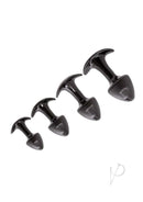 Nasstoys Walk Around Trainer Anal Plugs 4 Pack Black, graduated anal plugs for training and comfort.