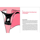 Illustration from Pussypedia A Comprehensive Guide, discussing vaginal fluids in a humorous and informative style.