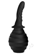 Good Clean Fun Silicone Phallic Douche Black, a soft silicone cleansing tool for comfortable intimate hygiene.
