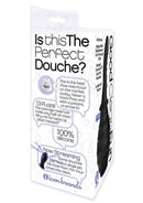 Good Clean Fun Phallic Silicone Anal Douche packaging showcasing features and 100% silicone material.