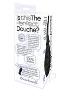 Packaging of Good Clean Fun Silicone Angled Douche Black showcasing features and benefits for hygienic play.