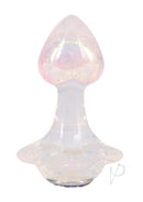 Booty Bling Jeweled Silicone Anal Plug Small Clear with crystal base and smooth silicone for unique intimacy.