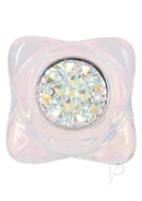 Booty Bling Jeweled Silicone Anal Plug Small Clear with a crystal-set base and a smooth translucent design.