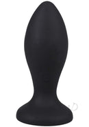 Booty Bling Jeweled Vibrating Silicone Plug 3 Inch Pink showcasing a sleek black design for comfort and pleasure.