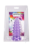 Crystal Jellies Anal Twist 6 Inch Purple packaging showing a flexible anal toy from Doc Johnson.