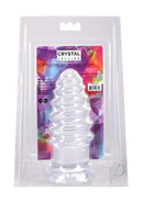 Crystal Jellies Anal Twist 7 Inch Clear backdoor toy in packaging by Doc Johnson for progressive stimulation.