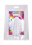 Crystal Jellies Anal Twist 6 Inch Clear probe in packaging, ideal for backdoor exploration and layered stimulation.