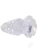 Crystal Jellies Anal Twist 6 Inch Clear soft probe for satisfying anal exploration with twisting ridges.