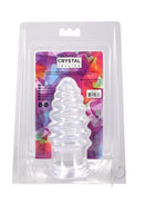 Crystal Jellies Anal Twist 6 Inch Clear soft jelly probe in packaging, designed for backdoor exploration and stimulation.