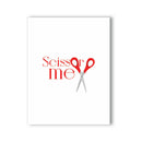 KushKards Scissor Me Naughty Cannabis Greeting Card featuring playful 'Scissor me' text and scissors design
