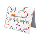 Light Up The Holidays One Hitter Kard greeting card with colorful lights design and fun surprise.