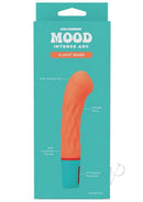Mood Intense Arc Silicone G-Spot Vibrator Orange packaging with soft silicone design and ten powerful functions.