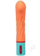 Mood Intense Arc Silicone G-Spot Vibrator Orange features a smooth, rumbly design for targeted pleasure.