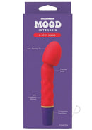 Mood Intense G Rechargeable Silicone G-Spot Wand Pink/Purple packaging with descriptions and visuals.