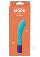 Mood Intense Arc Silicone G-Spot Vibrator Teal/Purple packaging showcasing its soft silicone and flexible design.