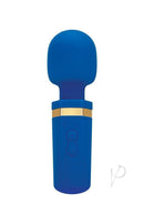 Bodywand Mighty Mini Wand Massager Blue and Gold in vibrant blue and gold design, compact size for powerful stimulation.