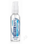Swiss Navy Water-Based Toy Lubricant 4 oz bottle with pump for smooth, long-lasting intimate play.