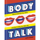 Body Talk by Katie Sturino Body Acceptance Book cover featuring colorful graphics and motivational text.