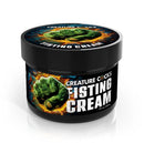 Creature Cocks Fisting Cream 8 Oz jar with vibrant design and bold text.