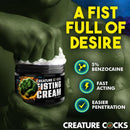 Creature Cocks Fisting Cream 8 Oz with 5% Benzocaine for a smoother and more comfortable experience.