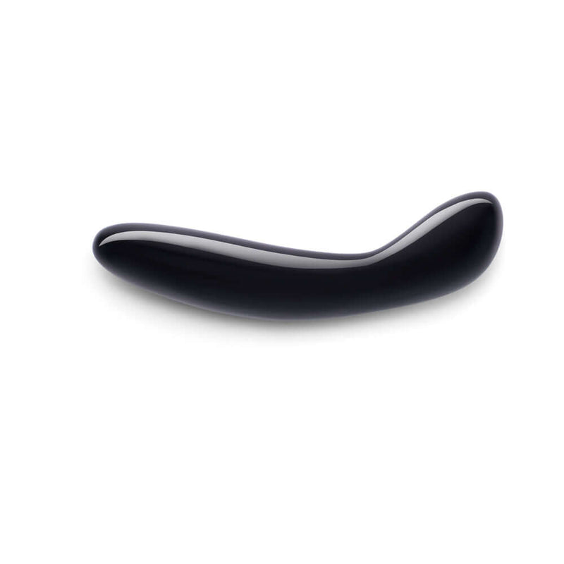 Le Wand Crystal G Wand Black Obsidian curved design for G-spot stimulation and enhanced pleasure.