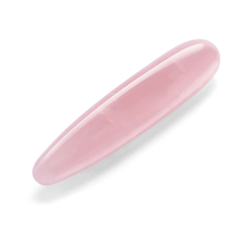 Le Wand Crystal Slim Wand Rose Quartz, a rose quartz pleasure tool designed for crystal self-love.