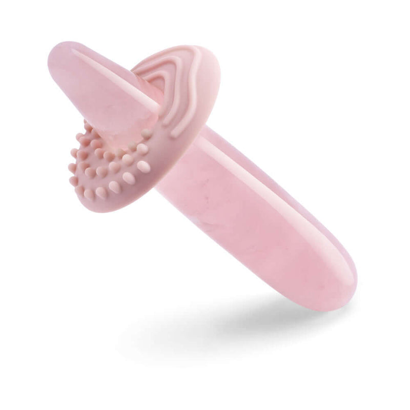 Le Wand Crystal Slim Wand Rose Quartz, a hand-sculpted pleasure tool for crystal self-love and gentle sensations.