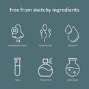 free from sketchy ingredients including unpleasant odor, spermicides, glycerin, BPA, fragrance, and chemicals