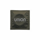 Glyde Union Snug Latex Condoms 12-Pack packaging showing snug fit design for comfort and reliability.
