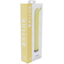 Loveline Aurora 6.3 Inch G-spot Glass Vibrator Yellow packaging with elegant design and striking yellow color.