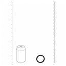 Levelz Wide O Silicone Cock Ring L 42mm Black shown next to a soda can for size reference.