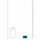 Levelz Liquid Silicone Ball Strap S 34mm Teal next to a soda can for size reference, showcasing its design and dimensions.