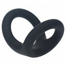 Levelz Double O Silicone Cock Ring M Black, dual-loop silicone cock ring for enhanced performance.