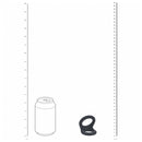 Levelz Double O Silicone Cock Ring M Black displayed next to a soda can for size reference.