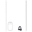 Image showing the Levelz Tri O Ergo Silicone Cock Ring Black next to a soda can for size comparison.