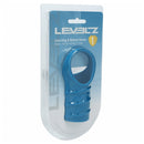 Levelz Silicone Cock Ring & Ribbed Sleeve Teal in packaging, showcasing its unique design and texture.